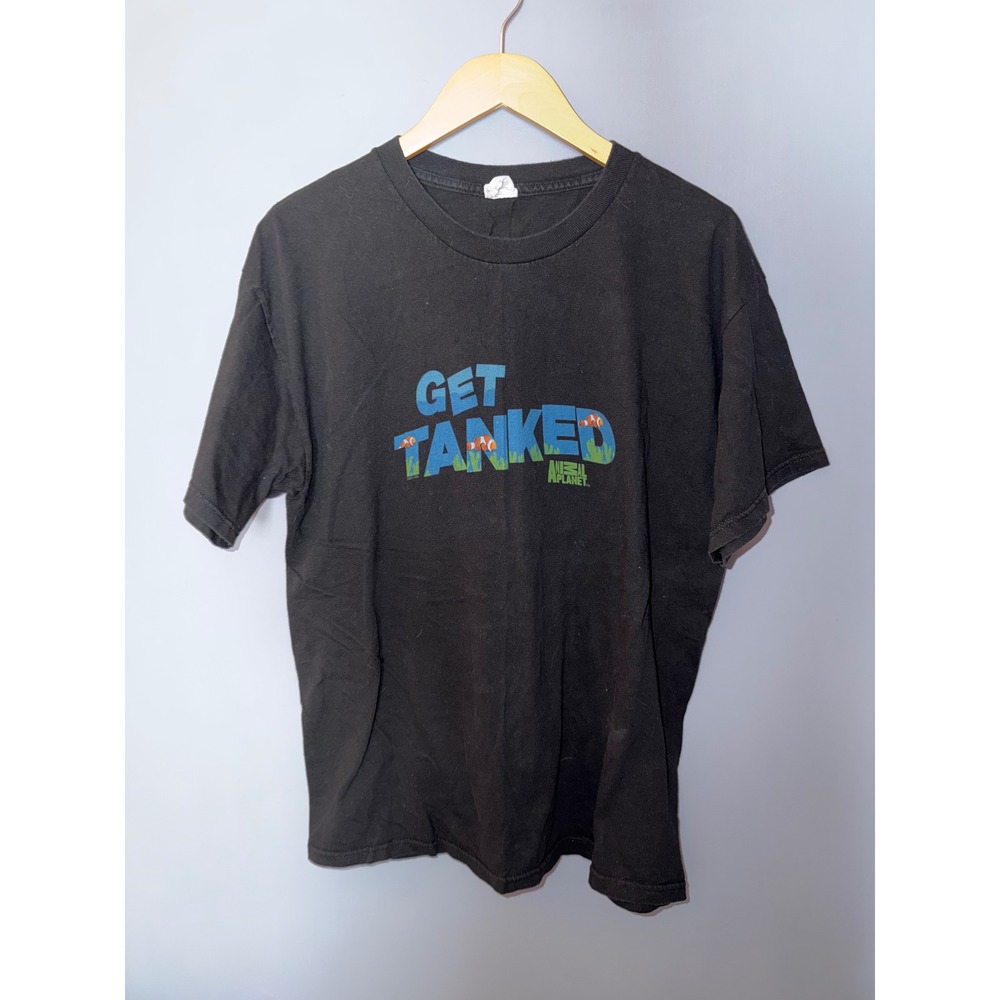 Animal Planet Get Tanked Clownfish Graphic‎ T-Shirt Black Mens Large Alstyle L